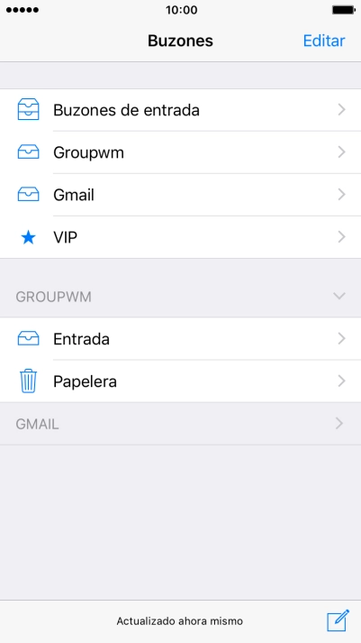 Pulsa la cuenta de correo electrónico deseada. Pulsa la cuenta de correo electrónico deseada.