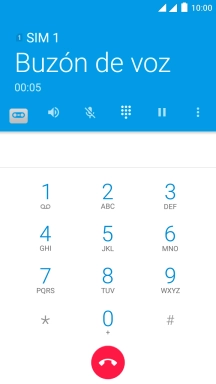 Pulsa el icono de finalizar llamada. Pulsa el icono de finalizar llamada.