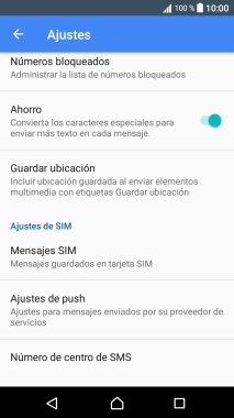 Pulsa Número de centro de SMS. Pulsa Número de centro de SMS.