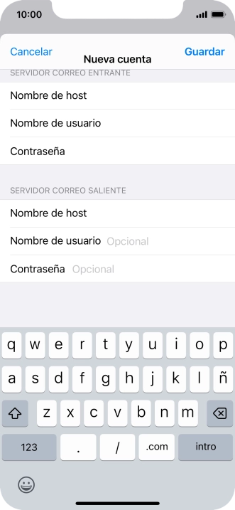 Pulsa Guardar. Ahora se ha configurado tu cuenta de correo electrónico. Si deseas seleccionar más ajustes del servidor de correo de entrada o de salida, continúa con los pasos siguientes.
