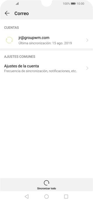 Pulsa Ajustes de la cuenta. Pulsa Ajustes de la cuenta.