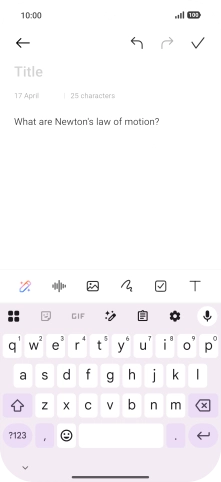 Press the AI icon.