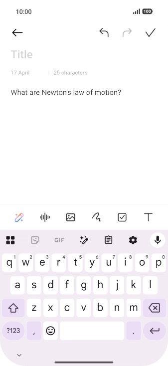 Press the AI icon.