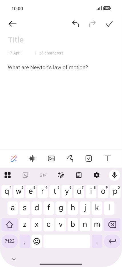 Press the AI icon.