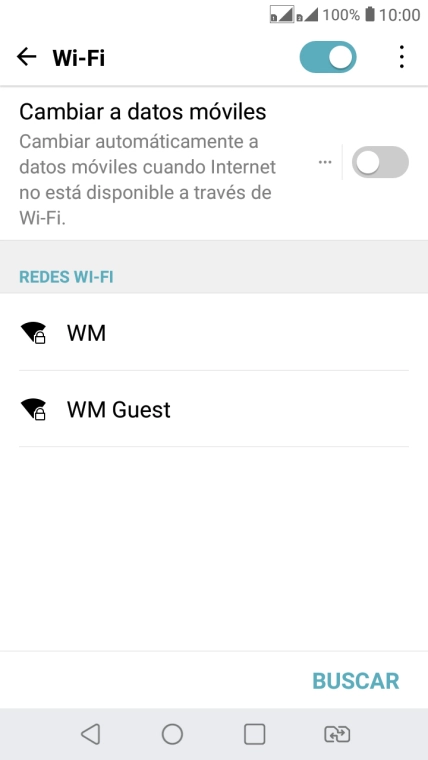 Pulsa la red wifi deseada.