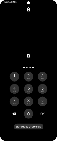 Si es necesario desbloquear la tarjeta SIM, introduce el código PIN y pulsa OK. Si es necesario desbloquear la tarjeta SIM, introduce el código PIN y pulsa OK.