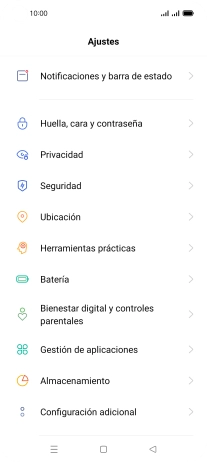 Pulsa Notificaciones y barra de estado.