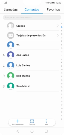 Pulsa Contacto nuevo. Pulsa Contacto nuevo.