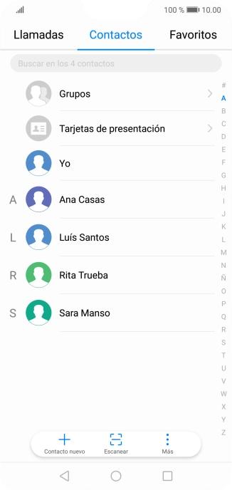 Pulsa Contacto nuevo. Pulsa Contacto nuevo.