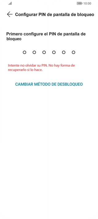 Pulsa CAMBIAR MÉTODO DE DESBLOQUEO. Pulsa CAMBIAR MÉTODO DE DESBLOQUEO.
