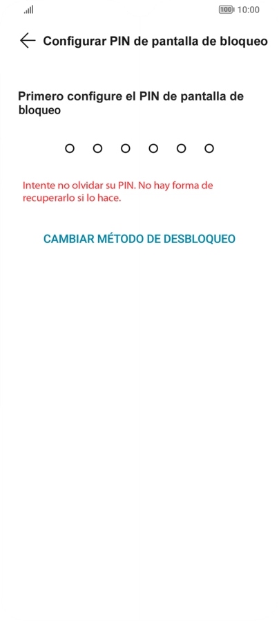 Pulsa CAMBIAR MÉTODO DE DESBLOQUEO. Pulsa CAMBIAR MÉTODO DE DESBLOQUEO.