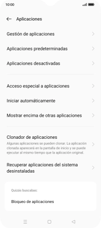 Pulsa Gestión de aplicaciones. Pulsa Gestión de aplicaciones.