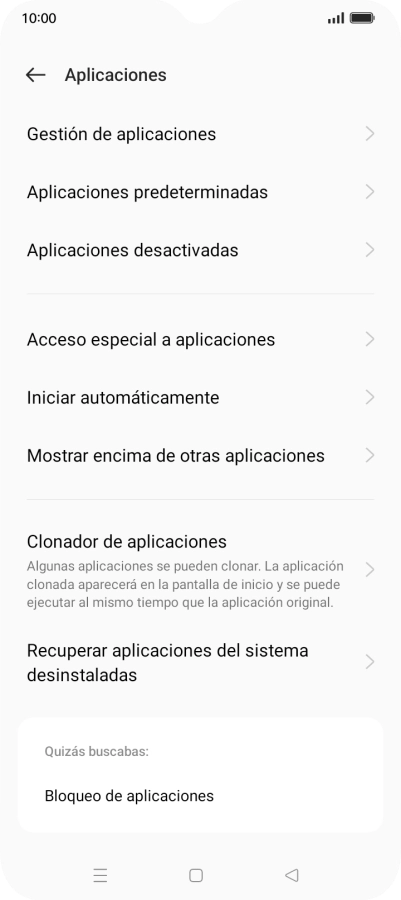 Pulsa Gestión de aplicaciones. Pulsa Gestión de aplicaciones.