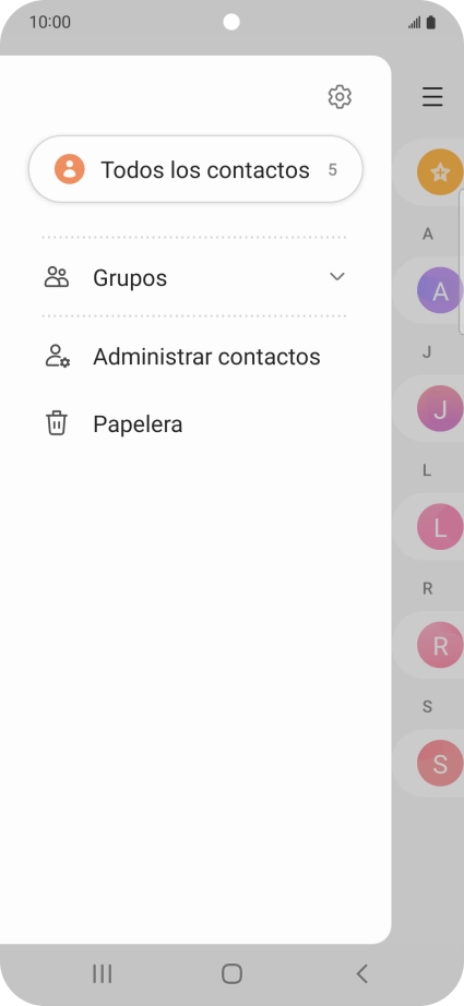 Pulsa Administrar contactos. Pulsa Administrar contactos.