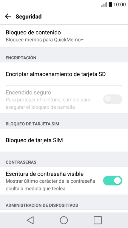 Pulsa Bloqueo de tarjeta SIM. Pulsa Bloqueo de tarjeta SIM.