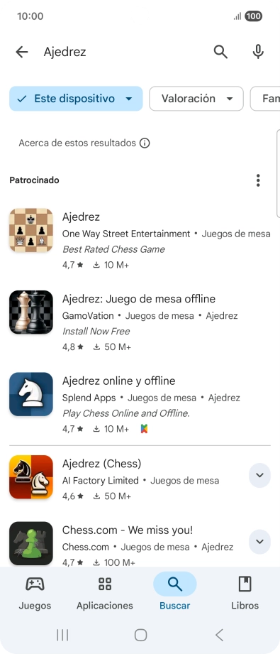 Pulsa la app deseada. Pulsa la app deseada.