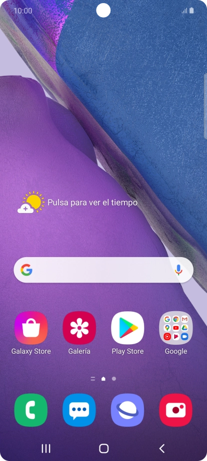 Desliza dos dedos hacia abajo desde la parte superior de la pantalla. Desliza dos dedos hacia abajo desde la parte superior de la pantalla.