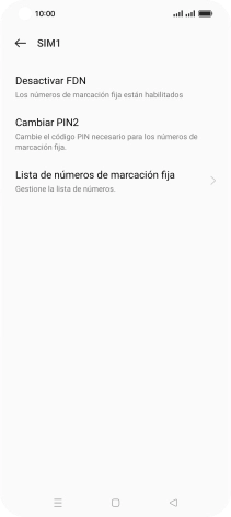 Pulsa Desactivar FDN. Pulsa Desactivar FDN.