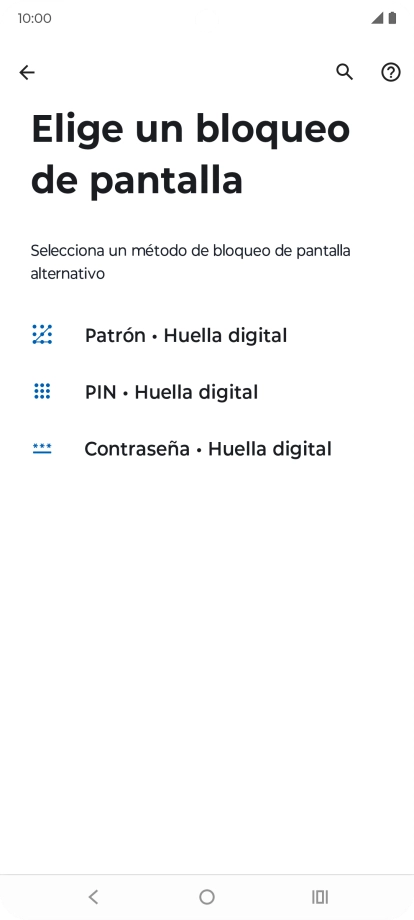 Pulsa el código de seguridad deseado y sigue las indicaciones de la pantalla para crear un código de seguridad del teléfono adicional. Pulsa el código de seguridad deseado y sigue las indicaciones de la pantalla para crear un código de seguridad del teléfono adicional.