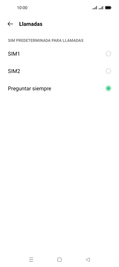 Pulsa el ajuste deseado.