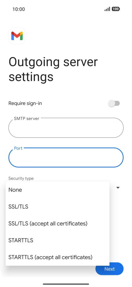 Press SSL/TLS.