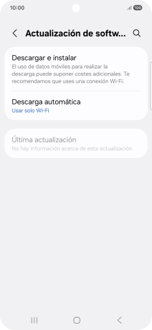 Pulsa Descargar e instalar. Si hay una versión de software nueva disponible, aparecerá ahora en la pantalla. Sigue las indicaciones de la pantalla para actualizar el software del teléfono. Pulsa Descargar e instalar. Si hay una versión de software nueva disponible, aparecerá ahora en la pantalla. Sigue las indicaciones de la pantalla para actualizar el software del teléfono.
