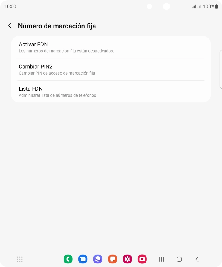 Pulsa Activar FDN.