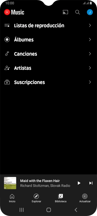 Pulsa una categoría y desplázate al archivo de música deseado. Pulsa una categoría y desplázate al archivo de música deseado.