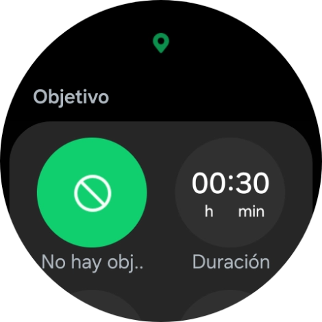 Sigue las indicaciones de la pantalla para configurar los objetivos deseados. Sigue las indicaciones de la pantalla para configurar los objetivos deseados.