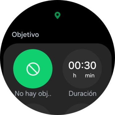 Sigue las indicaciones de la pantalla para configurar los objetivos deseados. Sigue las indicaciones de la pantalla para configurar los objetivos deseados.