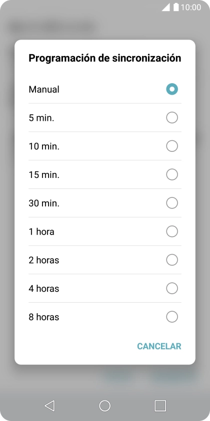 Pulsa el ajuste deseado. Pulsa el ajuste deseado.
