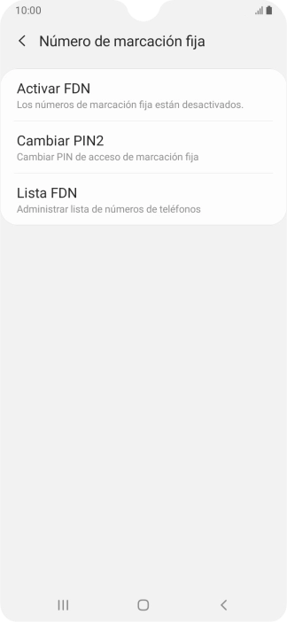 Pulsa Activar FDN. Pulsa Activar FDN.