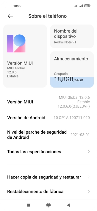 Pulsa Versión MIUI. Pulsa Versión MIUI.