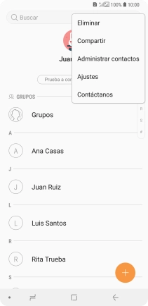 Pulsa Administrar contactos. Pulsa Administrar contactos.
