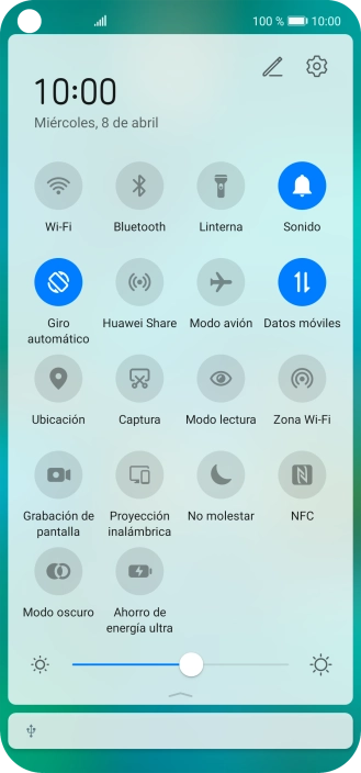 Pulsa el icono de modo de sonido las veces que sean necesarias para activar o desactivar el modo silencioso.