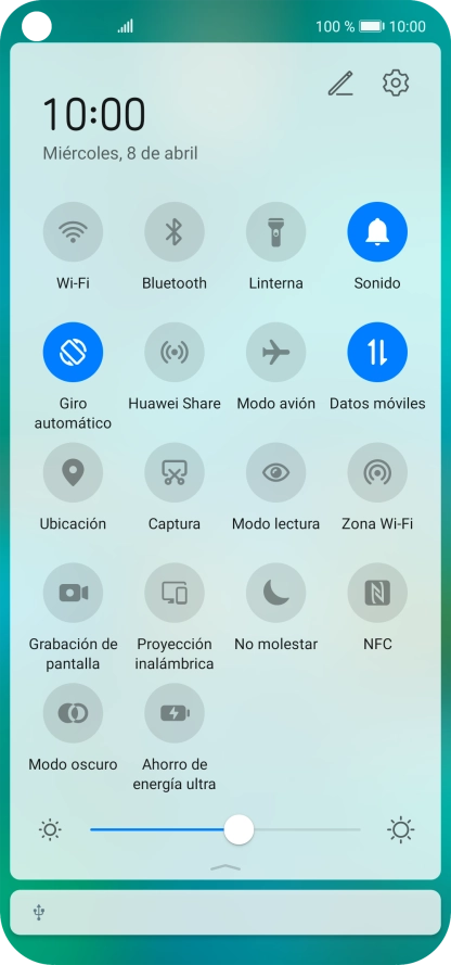 Pulsa el icono de modo de sonido las veces que sean necesarias para activar o desactivar el modo silencioso.