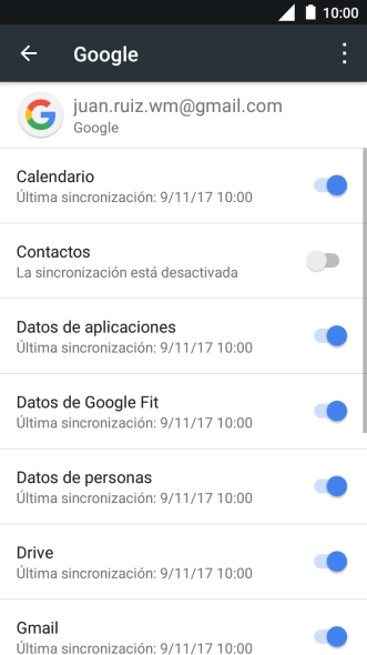Pulsa el indicador junto a 