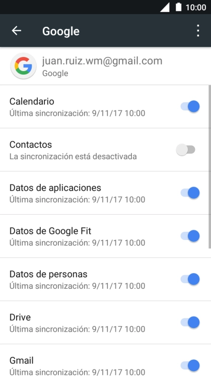 Pulsa el indicador junto a 