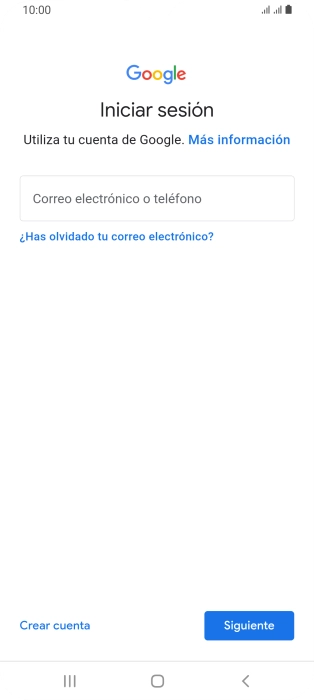 Si no tienes una cuenta de Google, pulsa Crear cuenta y sigue las indicaciones de la pantalla para ver cómo crear una cuenta nueva. Si no tienes una cuenta de Google, pulsa Crear cuenta y sigue las indicaciones de la pantalla para ver cómo crear una cuenta nueva.