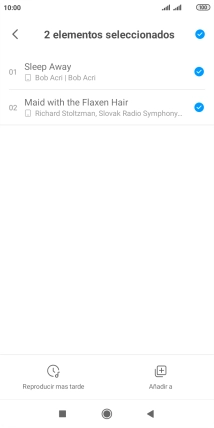 Pulsa los archivos de música deseados para añadirlos. Pulsa los archivos de música deseados para añadirlos.