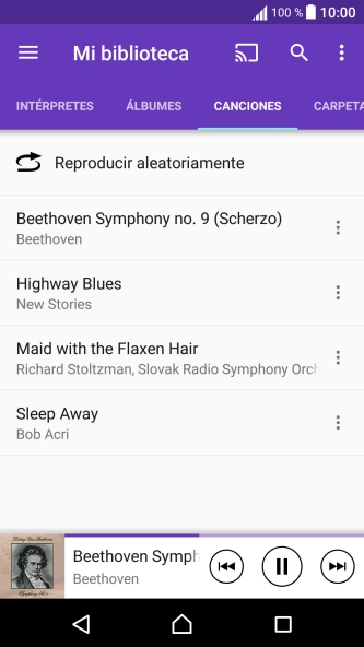 Pulsa el título de la canción. Pulsa el título de la canción.