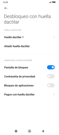 Pulsa el indicador junto a los ajustes deseados para activarlos o desactivarlos. Pulsa el indicador junto a los ajustes deseados para activarlos o desactivarlos.