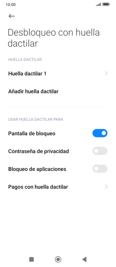 Pulsa el indicador junto a los ajustes deseados para activarlos o desactivarlos. Pulsa el indicador junto a los ajustes deseados para activarlos o desactivarlos.