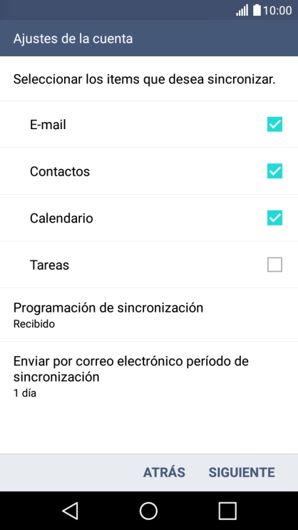 Si aparece en la pantalla esta imagen, tu cuenta de correo electrónico ha sido reconocida y configurada automáticamente. Sigue las indicaciones de la pantalla para introducir más información y terminar la configuración. Si aparece en la pantalla esta imagen, tu cuenta de correo electrónico ha sido reconocida y configurada automáticamente. Sigue las indicaciones de la pantalla para introducir más información y terminar la configuración.