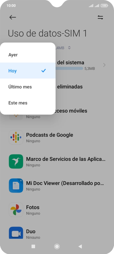 Pulsa el ajuste deseado. Pulsa el ajuste deseado.