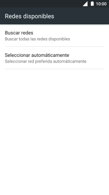 Si quieres seleccionar la red de forma automática, pulsa Seleccionar automáticamente.