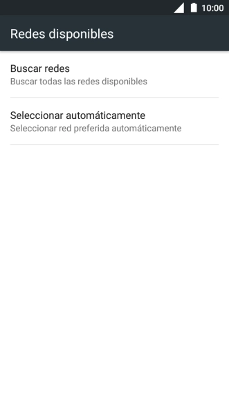 Si quieres seleccionar la red de forma automática, pulsa Seleccionar automáticamente.
