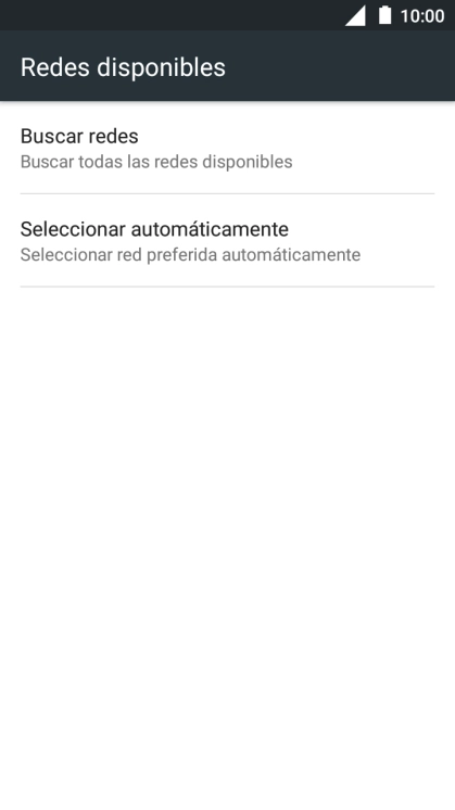 Si quieres seleccionar la red de forma automática, pulsa Seleccionar automáticamente.