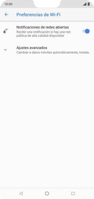 Pulsa Ajustes avanzados. Pulsa Ajustes avanzados.