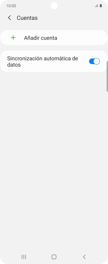 Pulsa Añadir cuenta. Pulsa Añadir cuenta.